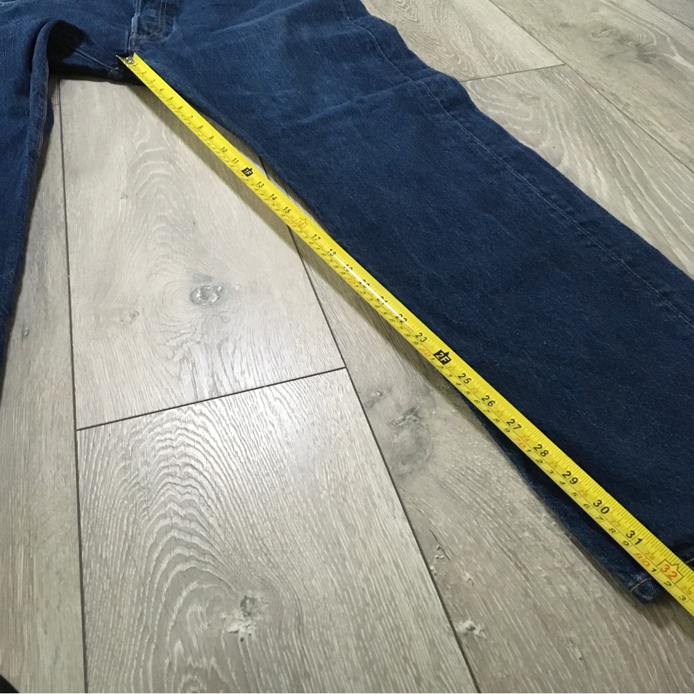 Levis 501 Jeans W38 L32 Blue Straight Button Fly Denim - Picture 9 of 11